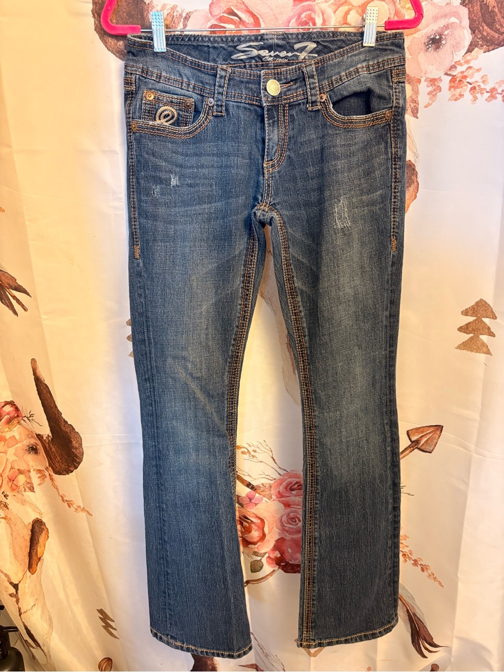 Seven7 Women's Dark Wash Bootcut Jeans
